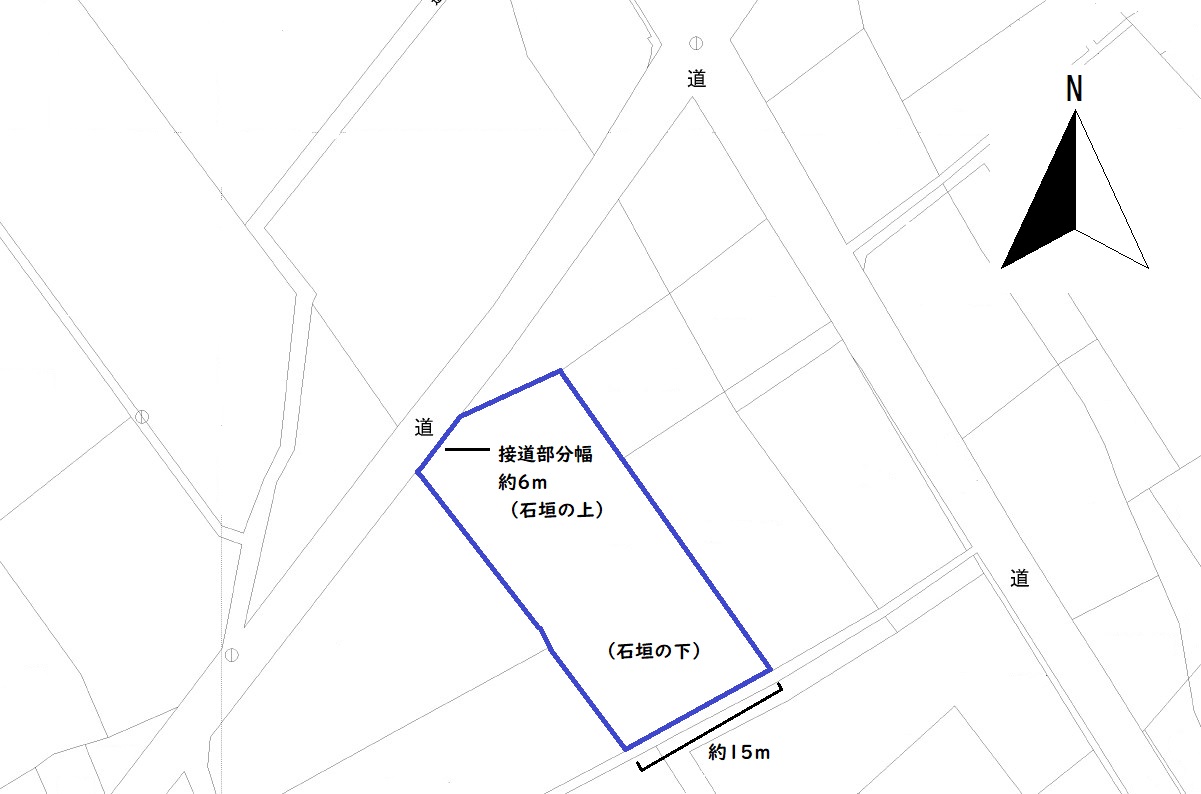 飯田市山本売地地形図・公図