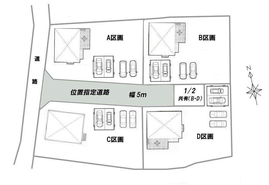 飯田市鼎上山分譲区画参考レイアウト