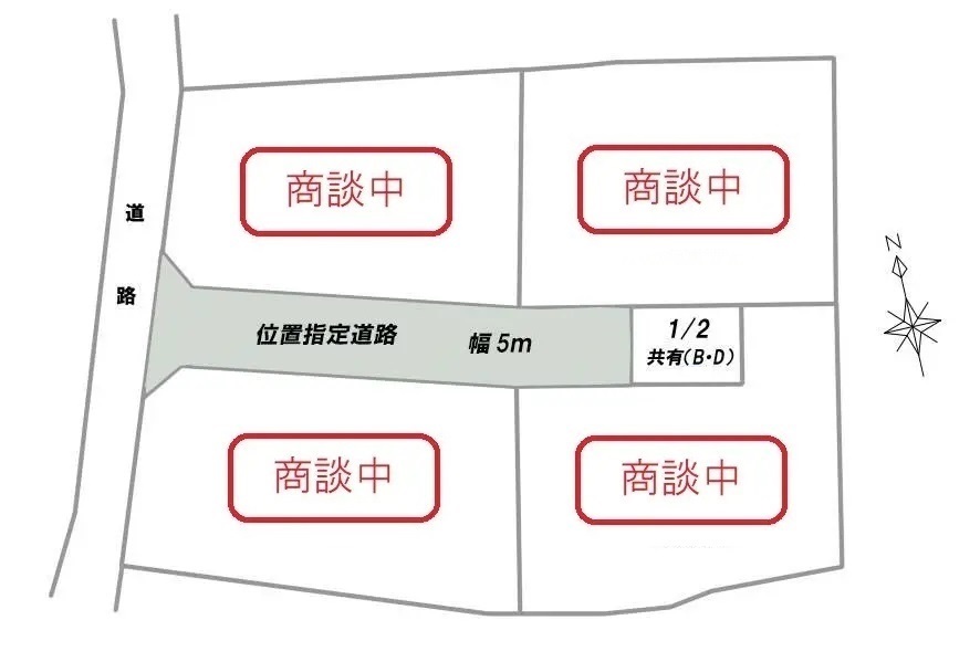 飯田市鼎上山分譲区画全体図