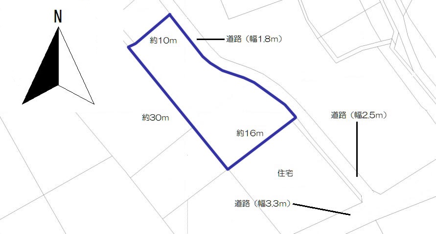 飯田市上郷黒田地形図、公図