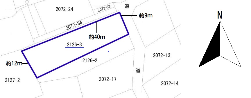 飯田市座光寺地形図、公図