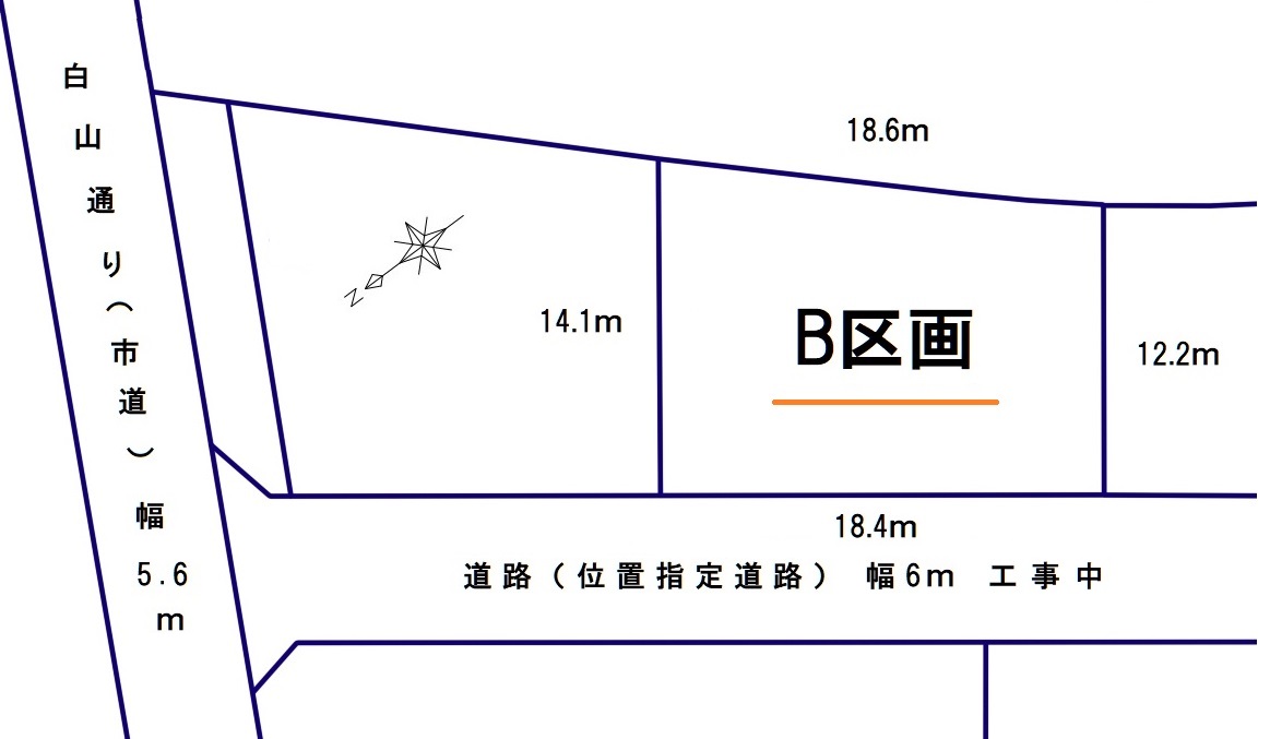 売土地　10189　飯田市白山通り分譲宅地B区画　1080万円