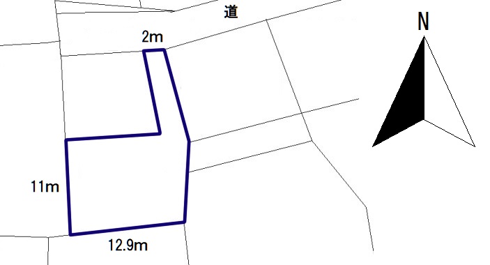 飯田市上郷黒田地形図、公図