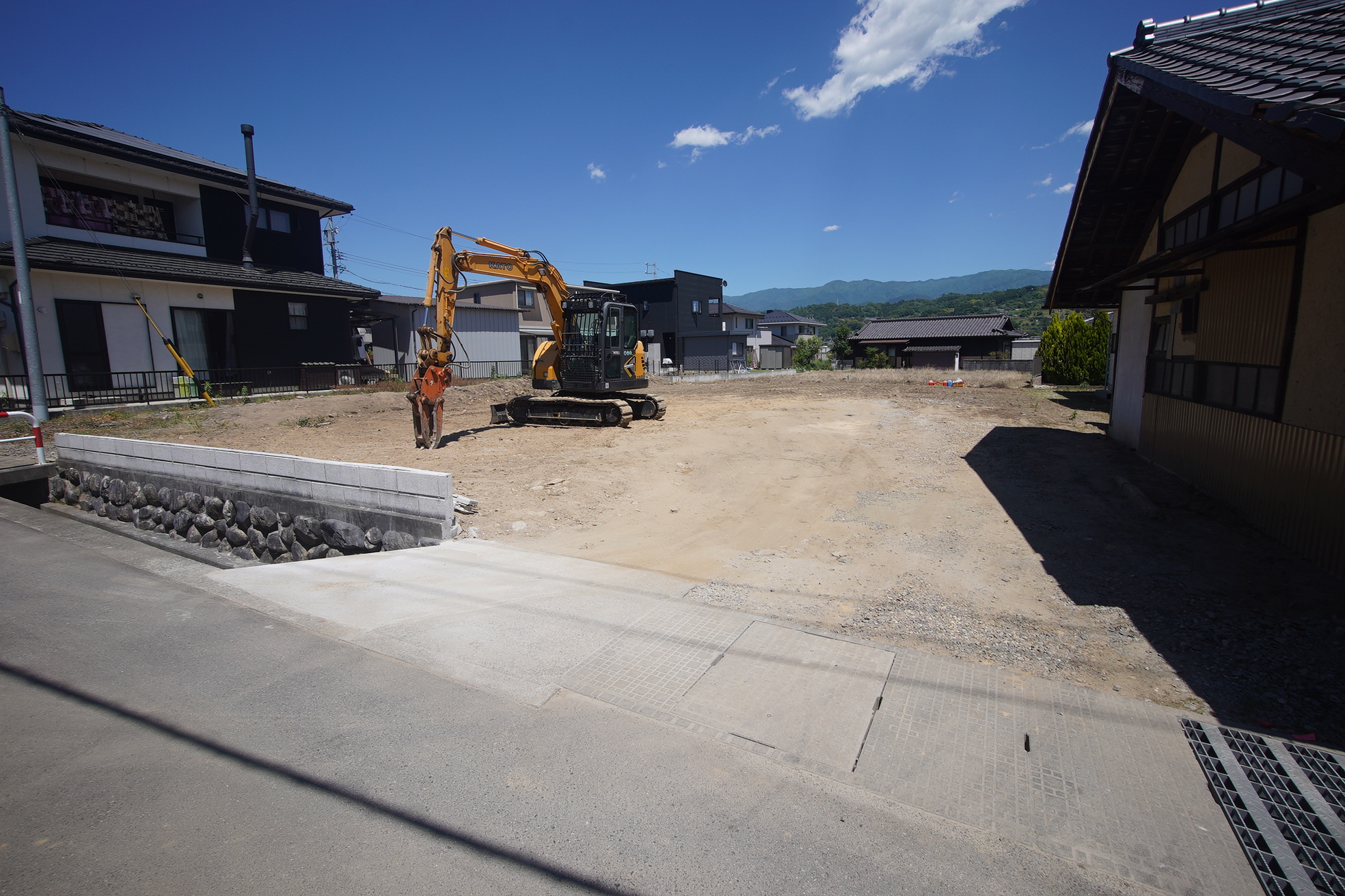飯田市松尾明分譲宅地現地写真施工中