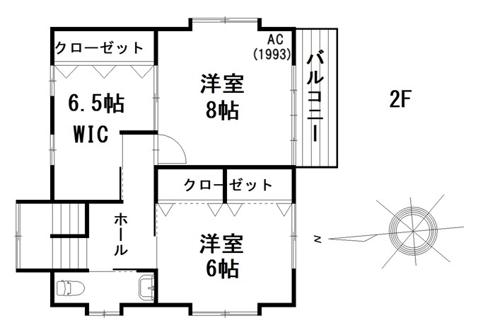 阿智村春日中古住宅2階間取り